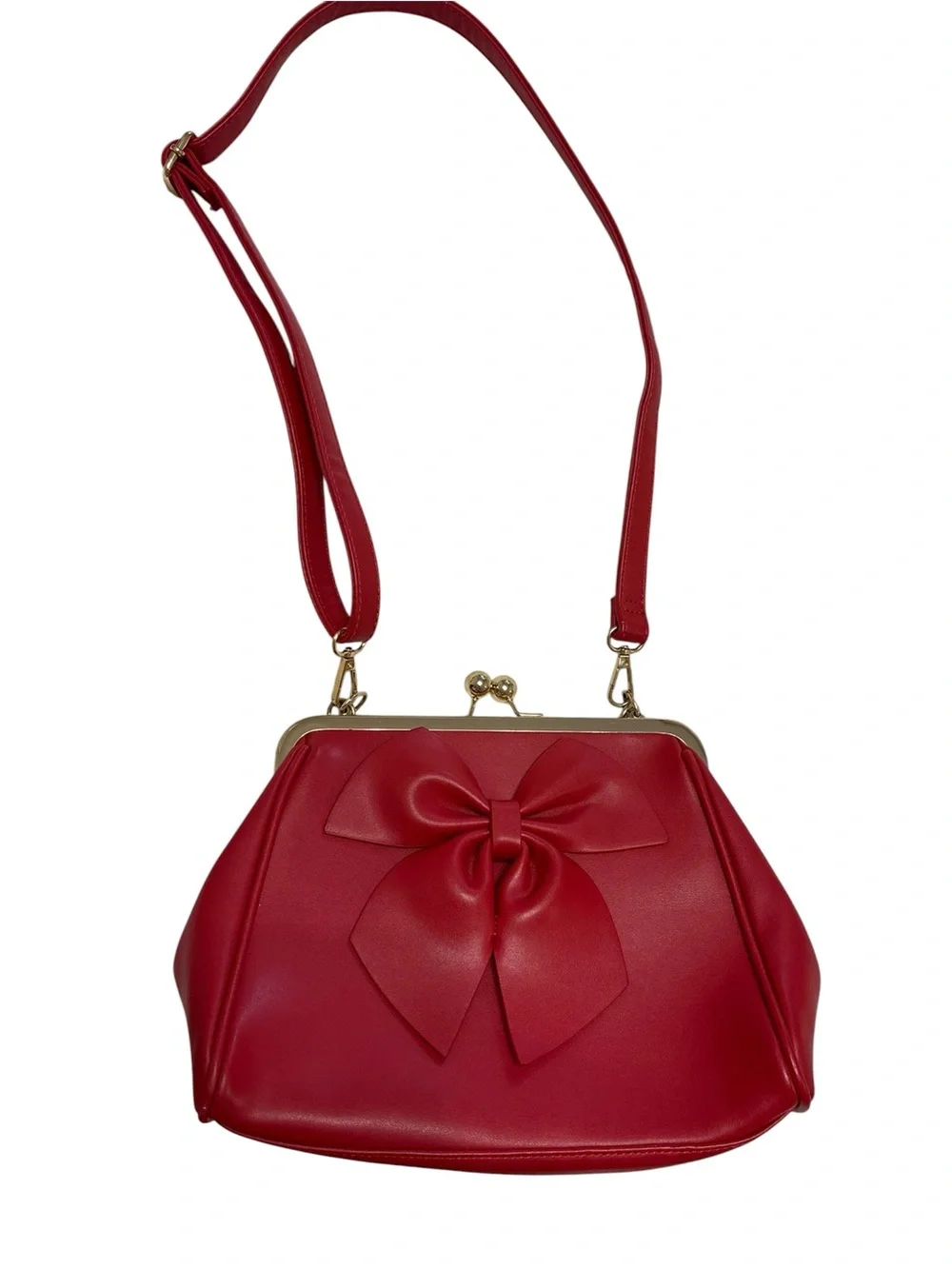 Vintage Rockin Robin Red Bow Frame Bag